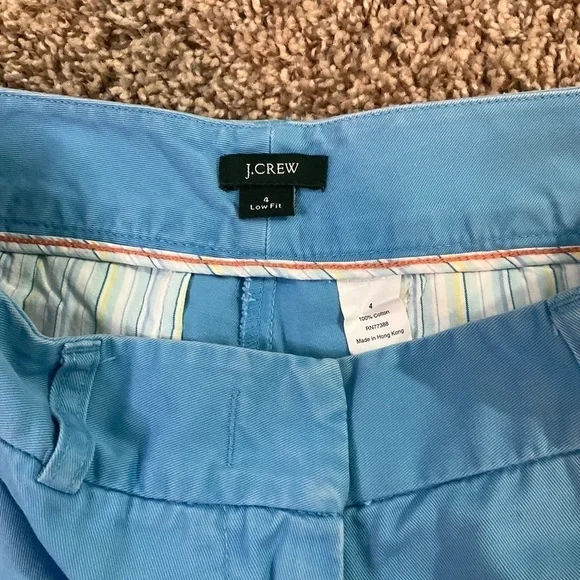 J Crew Blue Low Fit Shorts Size 4 5” Inseam - Picture 3 of 9